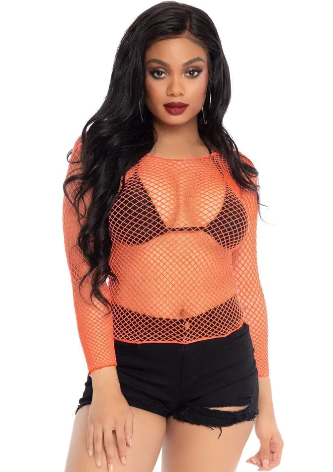 Male Sex Toys Leg Avenue Canada Leg Avenue Net Long Sleeve TShirt