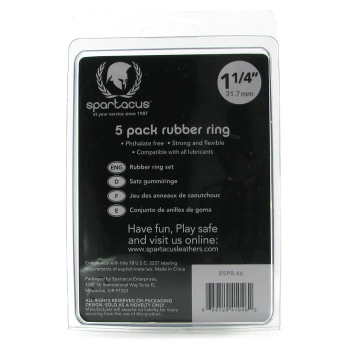 Spartacus Anal Rubber 125 Inch CRing 5 Pack in Rainbow Spartacus Anal Rubber 125 Inch CRing 5 Pack in Rainbow