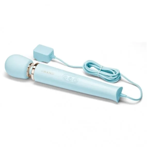 Vibrators LE WAND Le Wand Original Powerful Plug In Vibrating Wand Massager Sky Blue