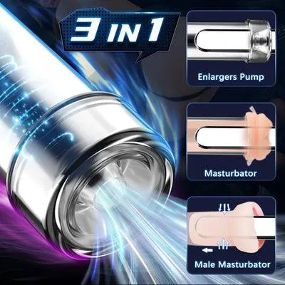 MustHave3 in 1 Penis Enlargement Pump LCD Screen with Pussy Sleeve propinkup Male Sex Toys