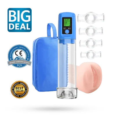 MustHave3 in 1 Penis Enlargement Pump LCD Screen with Pussy Sleeve propinkup Male Sex Toys