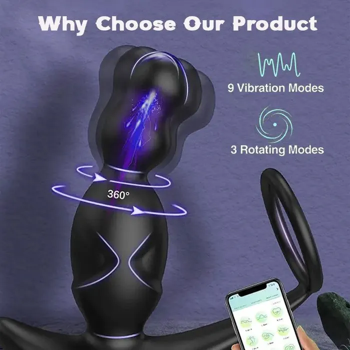 APP Wireless Remote Control Prostate Massager Inyarose Male Sex Toys