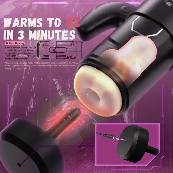 Male Sex Toys Inyarose Electric Handle Retractable Vibrating Masturbation Cup