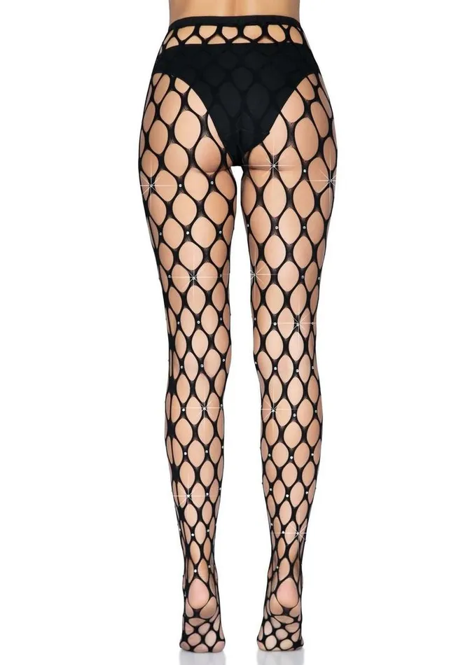 Vibrators Leg Avenue Leg Avenue Rhinestone Jumbo Pothole Net Tights