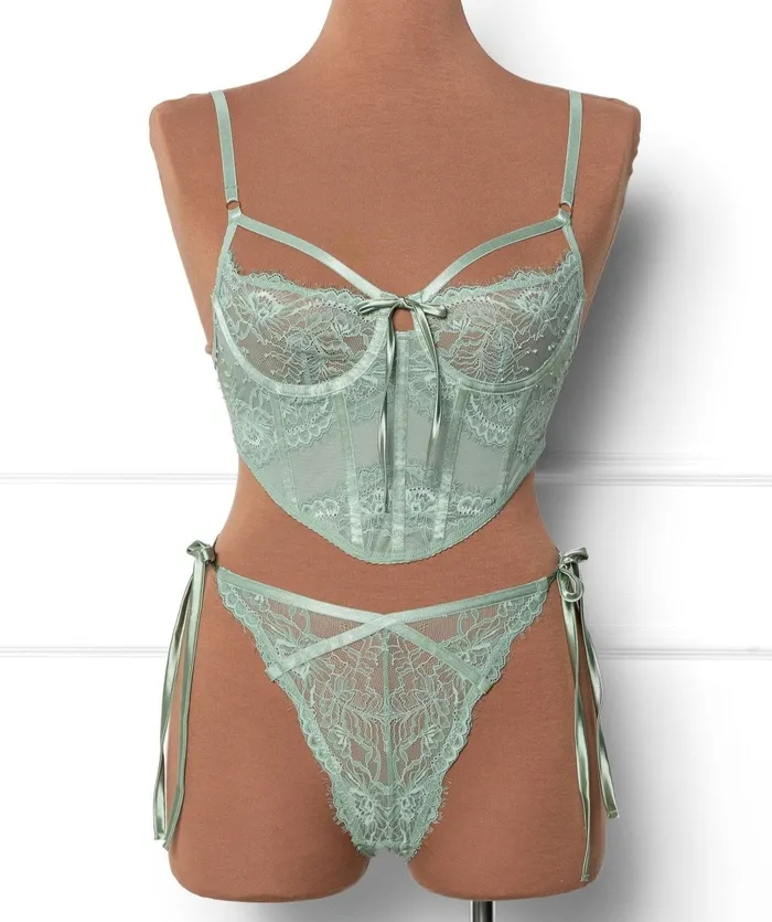 Vibrators Mentionables Lacy Underwire Corset Misty Jade Vibrators Mentionables Lacy Underwire Corset Misty Jade